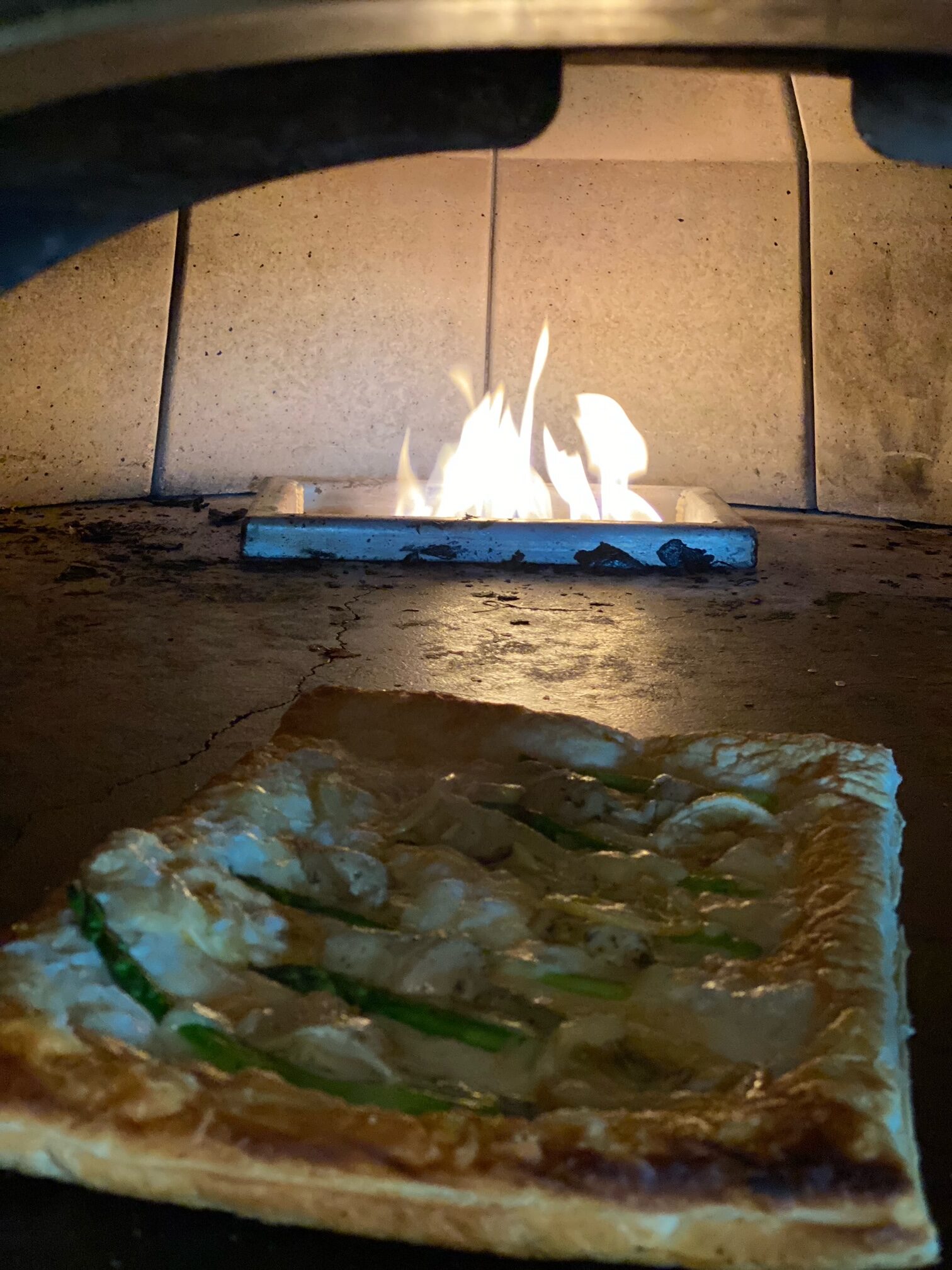 French pizza, puff pastry
